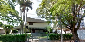 Fachada da residência da família Dibo.