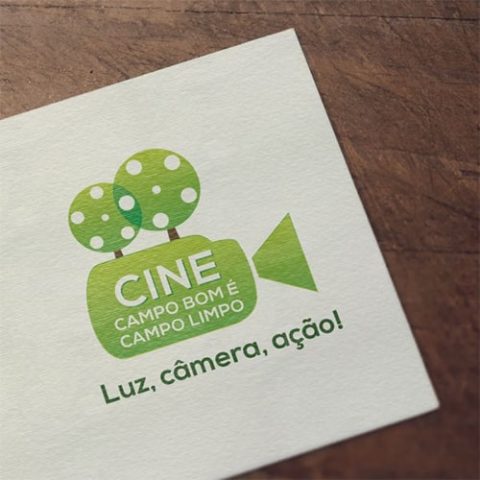 Logo Cine Campo Bom é Campo limpo